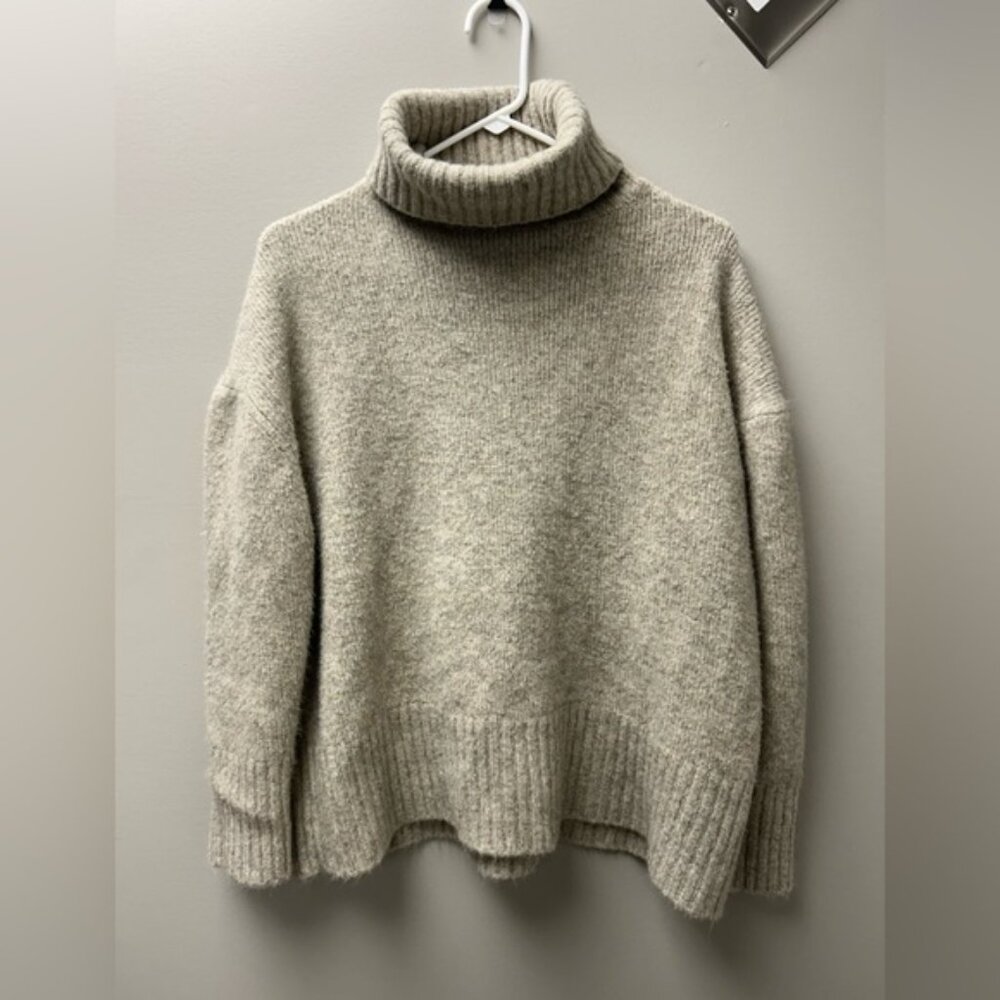 Zara Women’s Light Brown Turtleneck Sweater